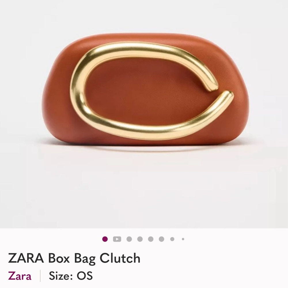 ZARA Box Bag Clutch NWOT - Picture 2 of 5